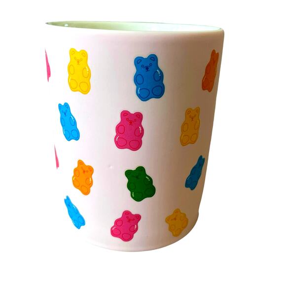 Eccolo Pastel Pink Multicolor Gummy Bear Soft Touch Mug NEW - Picture 6 of 11